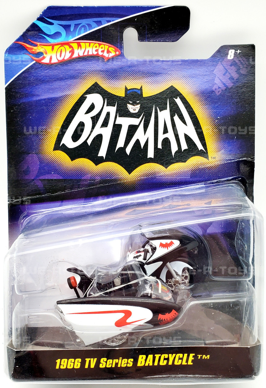 Hot Wheels Batman 1966 TV Series Batcycle Die Cast Vehicle Mattel