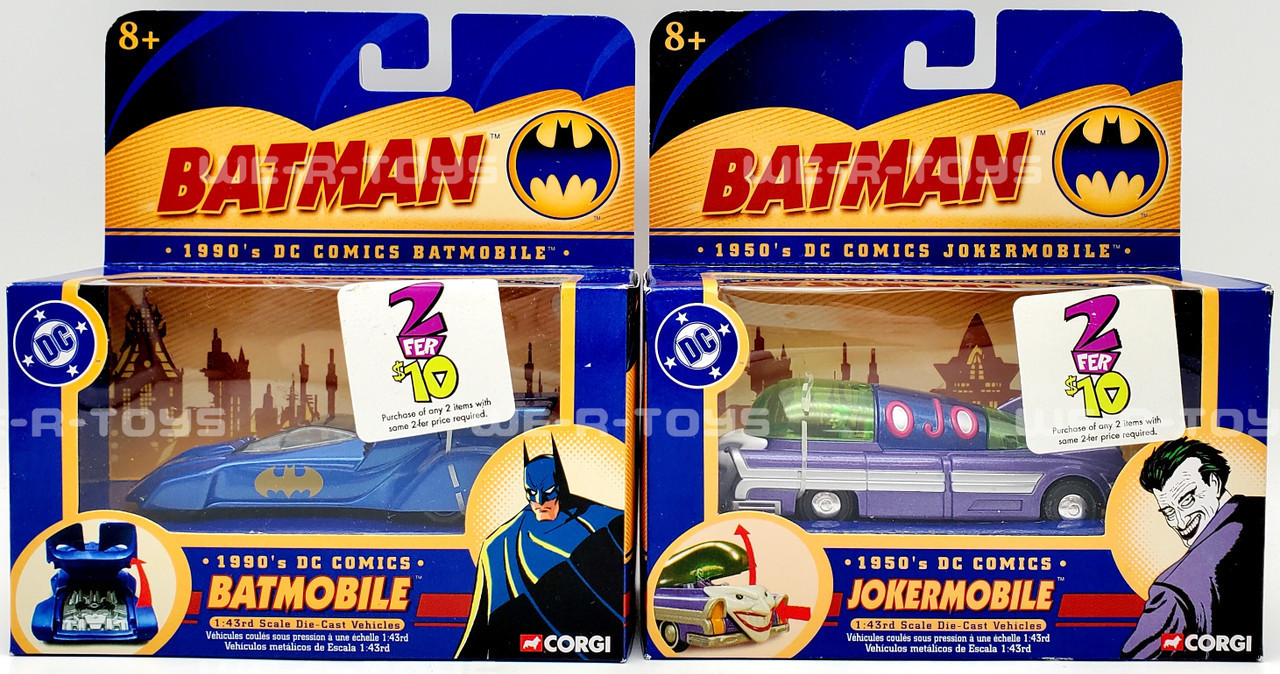 Corgi Batman Collectibles Set of 1990's Batmobile & 1950's