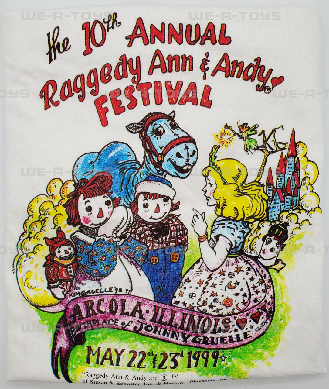 その他 Raggedy Ann & Andy Festival 1999 ARCOLA Raggedy Ann & Andy 10th Annual Festival X-Large T-Shirt Arcola, IL
