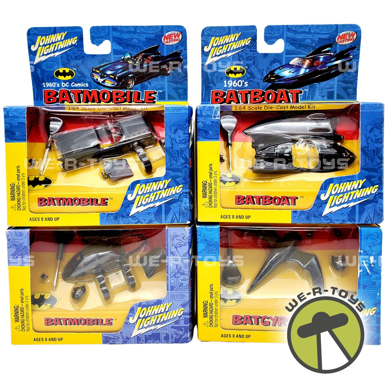 Johnny Lightning Complete Set of 4 Batman Die-Cast Model Kits