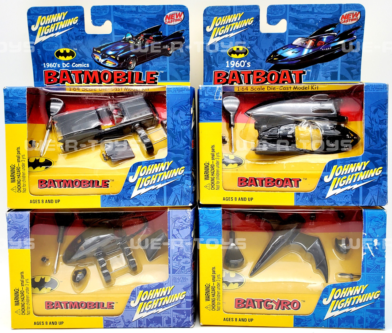 Johnny Lightning Complete Set of 4 Batman Die-Cast Model Kits