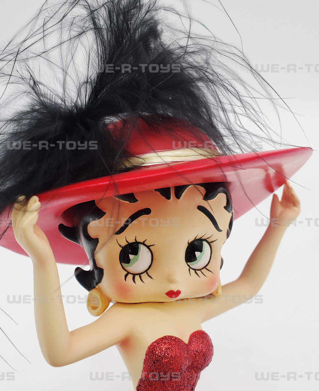 betty boop in red dress Love Men's Sweatshirt painted with vibrant details Stable black base for display Ideal for collectors Betty Boop - Winking Pin-up