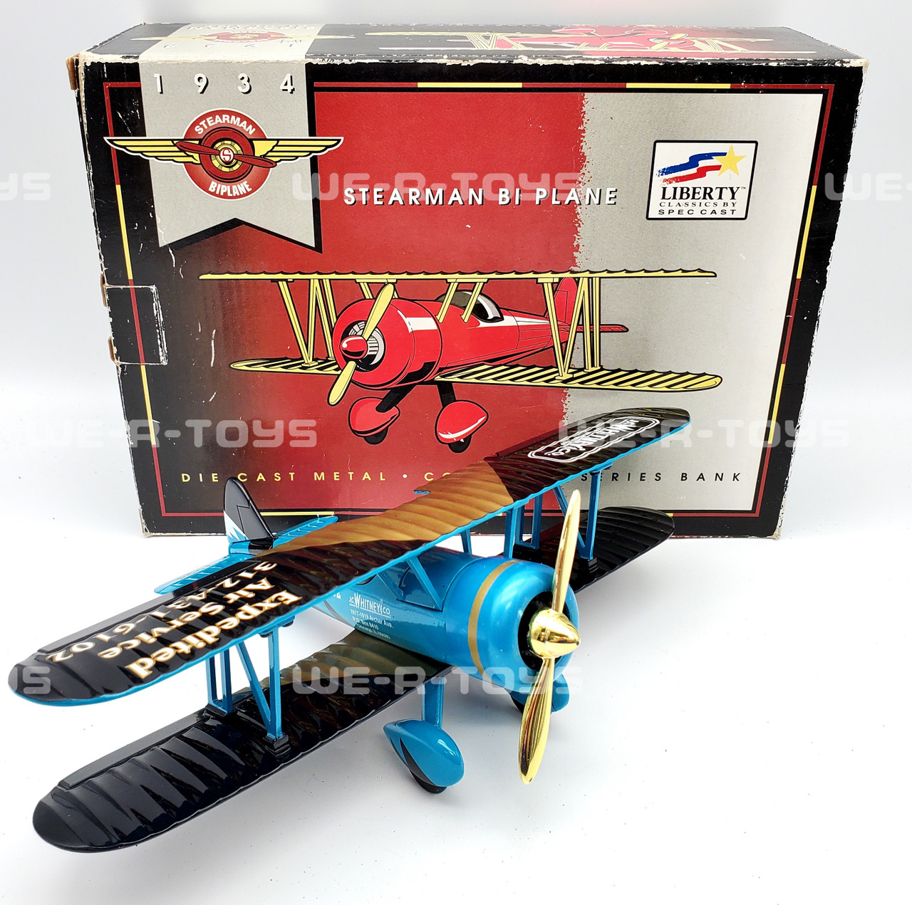 1934 Stearman Bi Plane Die Cast Collector Series Bank JC Whitney