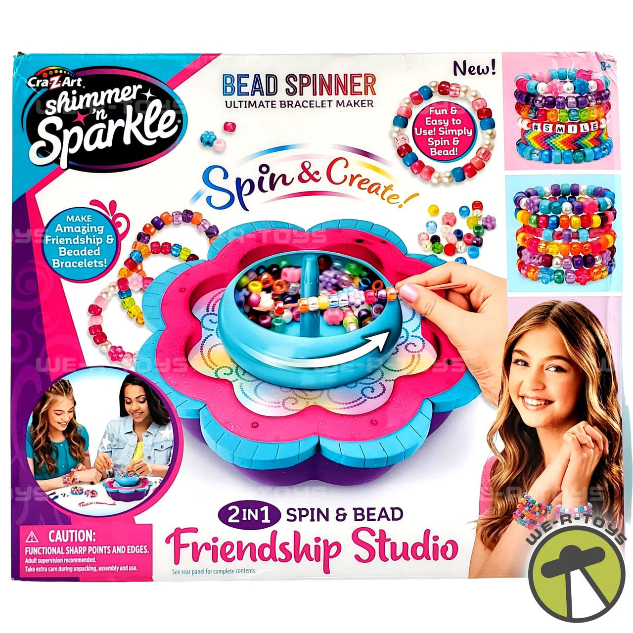 CRA-Z-Art Shimmer ‘N Sparkle 2-in-1 Spin & Bead Friendship Studio Bracelet  Maker
