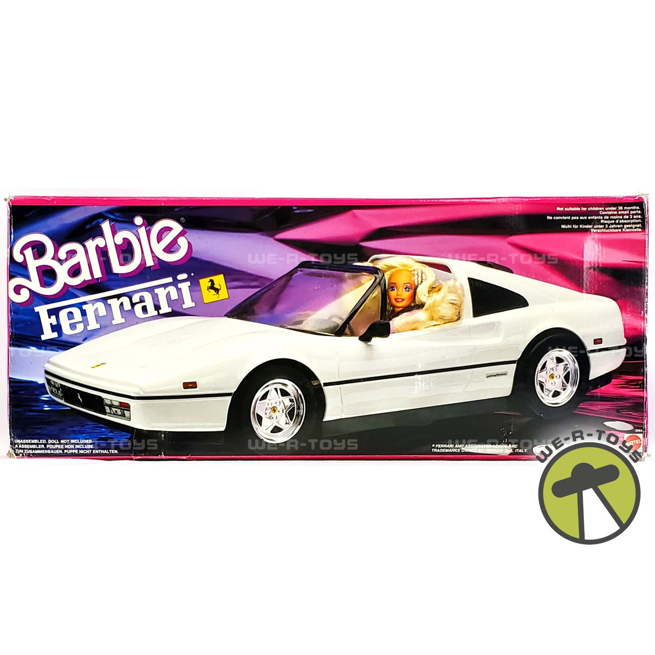 Barbie White Ferrari Vehicle 1990 Mattel 3564 USED We-R-Toys
