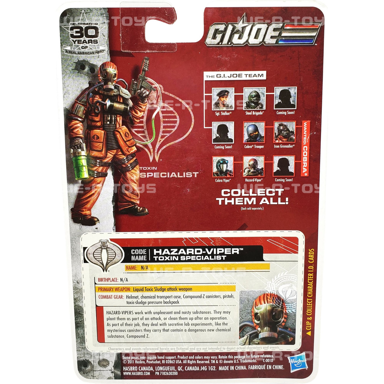G.I. Joe 30th Anniversary 3 3/4 Inch Action Figure Hazard Viper