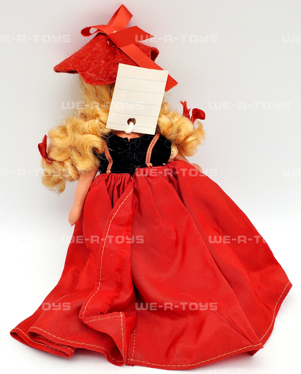 レトロ☆Nancy Ann/赤ずきんちゃんビスクドール☆箱付☆タグ付☆説明書 Nancy Ann Storybook 5in Goose Girl Red Dress with Apron Vintage