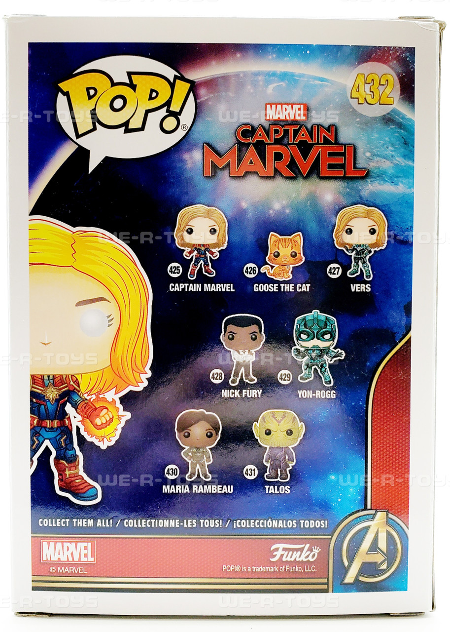 Pop Figures Captain Marvel Pop 432 Funko Toys Funko Pop Captain