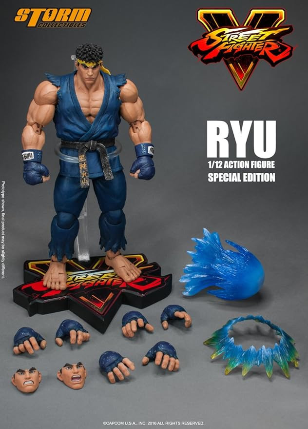 Street Fighter V Special Edition Blue Version Ryu 1:12 Scale