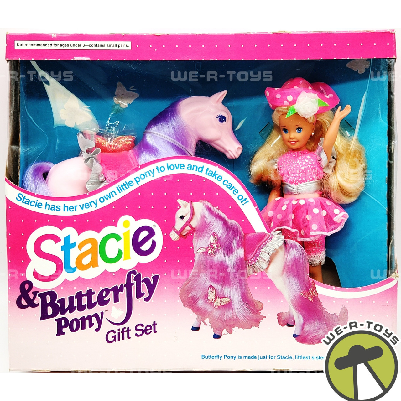 Stacie Doll & Butterfly Pony Gift Set Little Sister of Barbie 1993