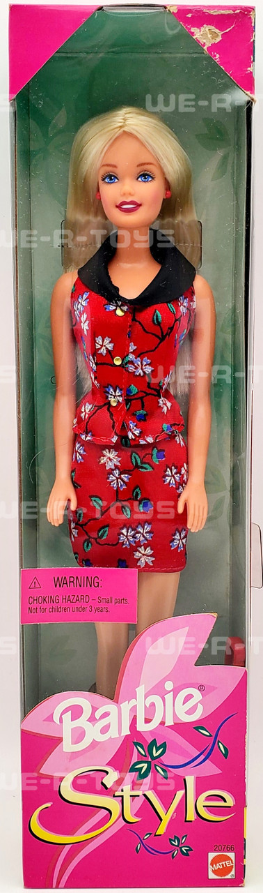 Barbie Style Fashion Avenue Doll # 20766 1998 Mattel Red Floral