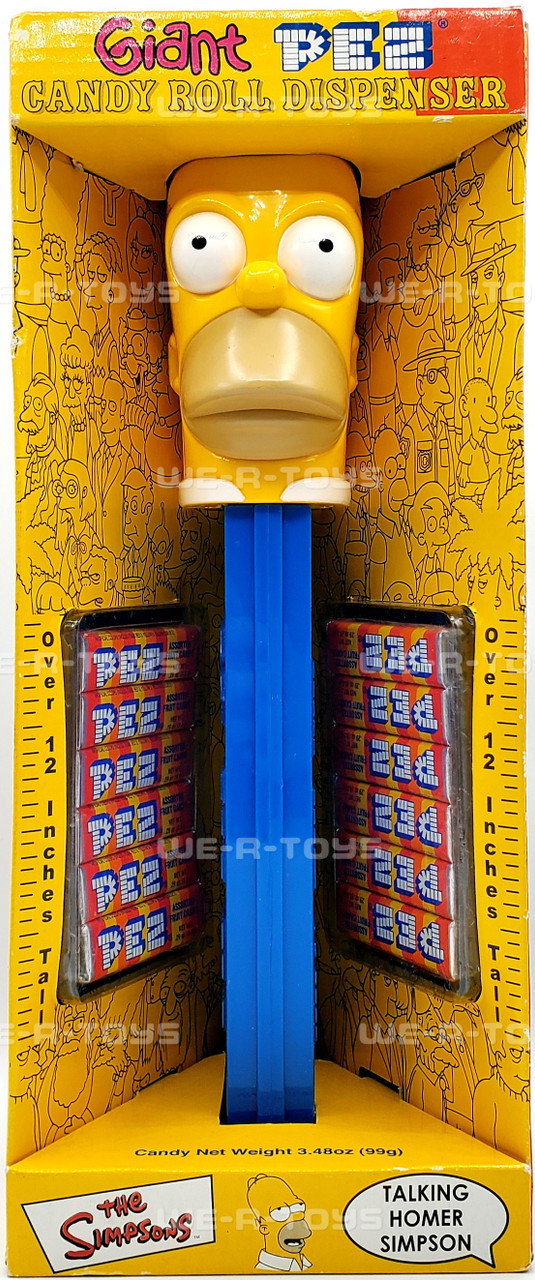 The Simpsons TALKING HOMER SIMPSON Giant PEZ Candy Roll