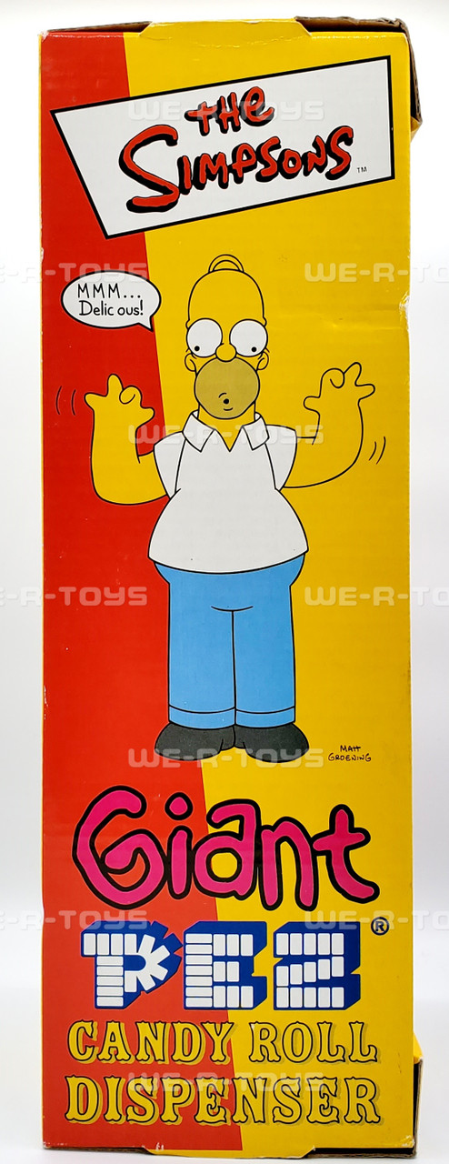 The Simpsons TALKING HOMER SIMPSON Giant PEZ Candy Roll