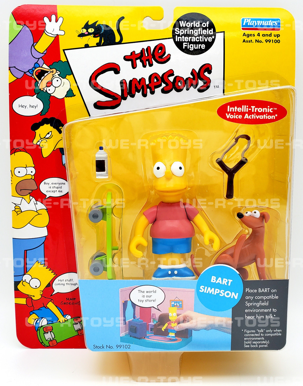 The Simpsons World Of Springfield Bart Simpson Action Figure Playmates NRFP