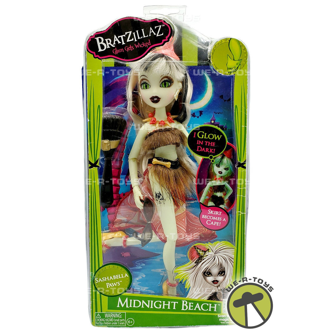 Bratzillaz Midnight Beach Sashabella Paws Glows in the Dark 2013 NRFB -  We-R-Toys