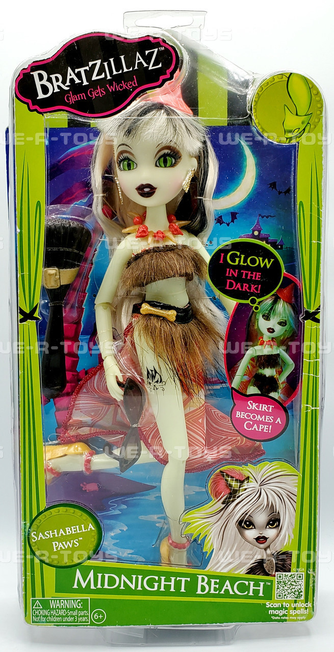 Bratzillaz Midnight Beach Sashabella Paws Doll, ages 3 & up