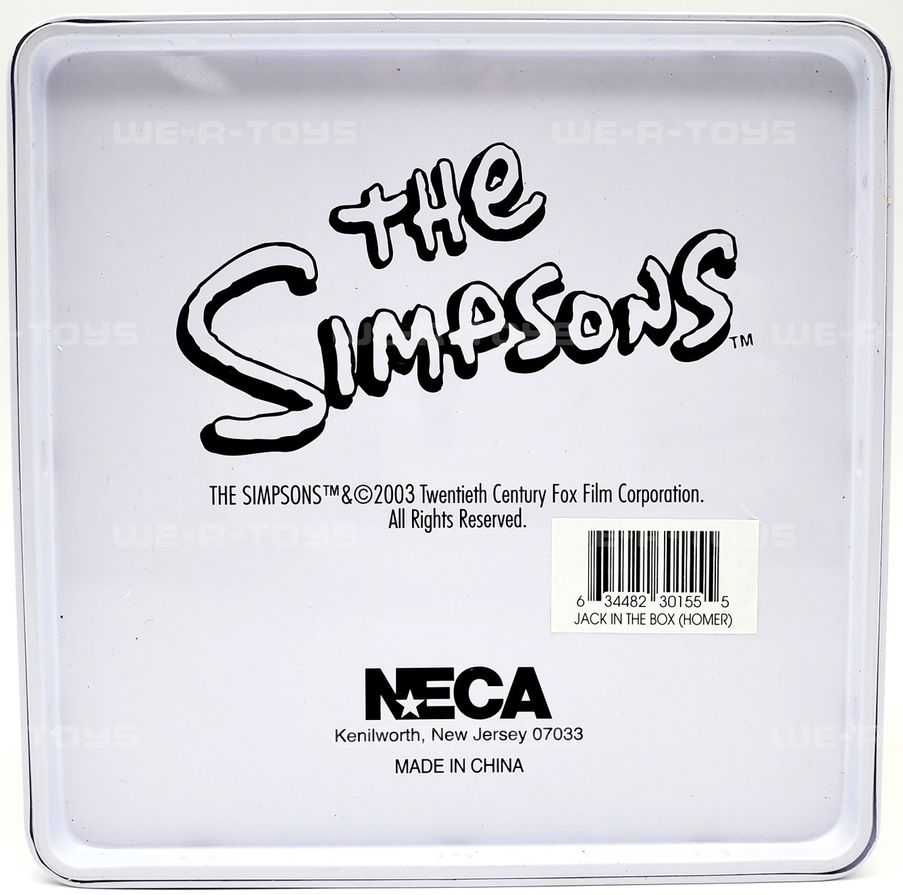 The Simpsons Homer Tin Jack in the Box with Musical Crank NECA