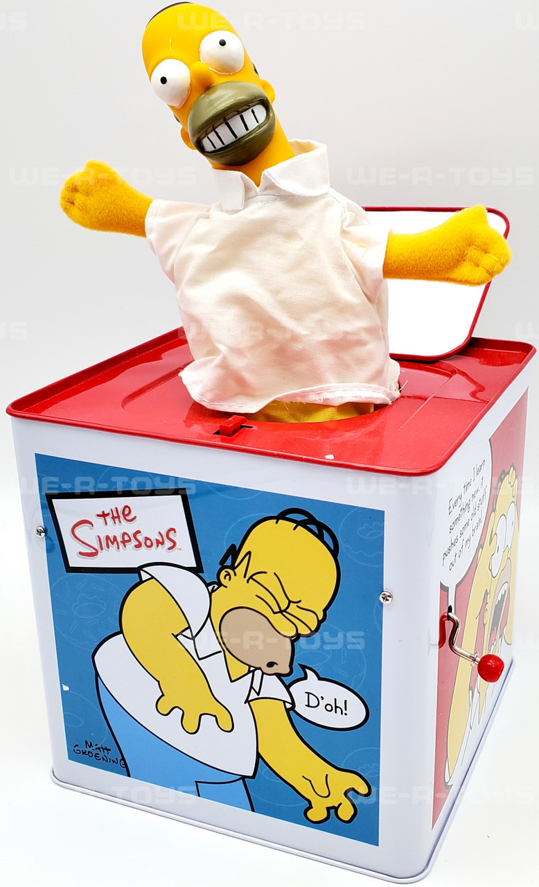 The Simpsons Homer Tin Jack in the Box with Musical Crank NECA