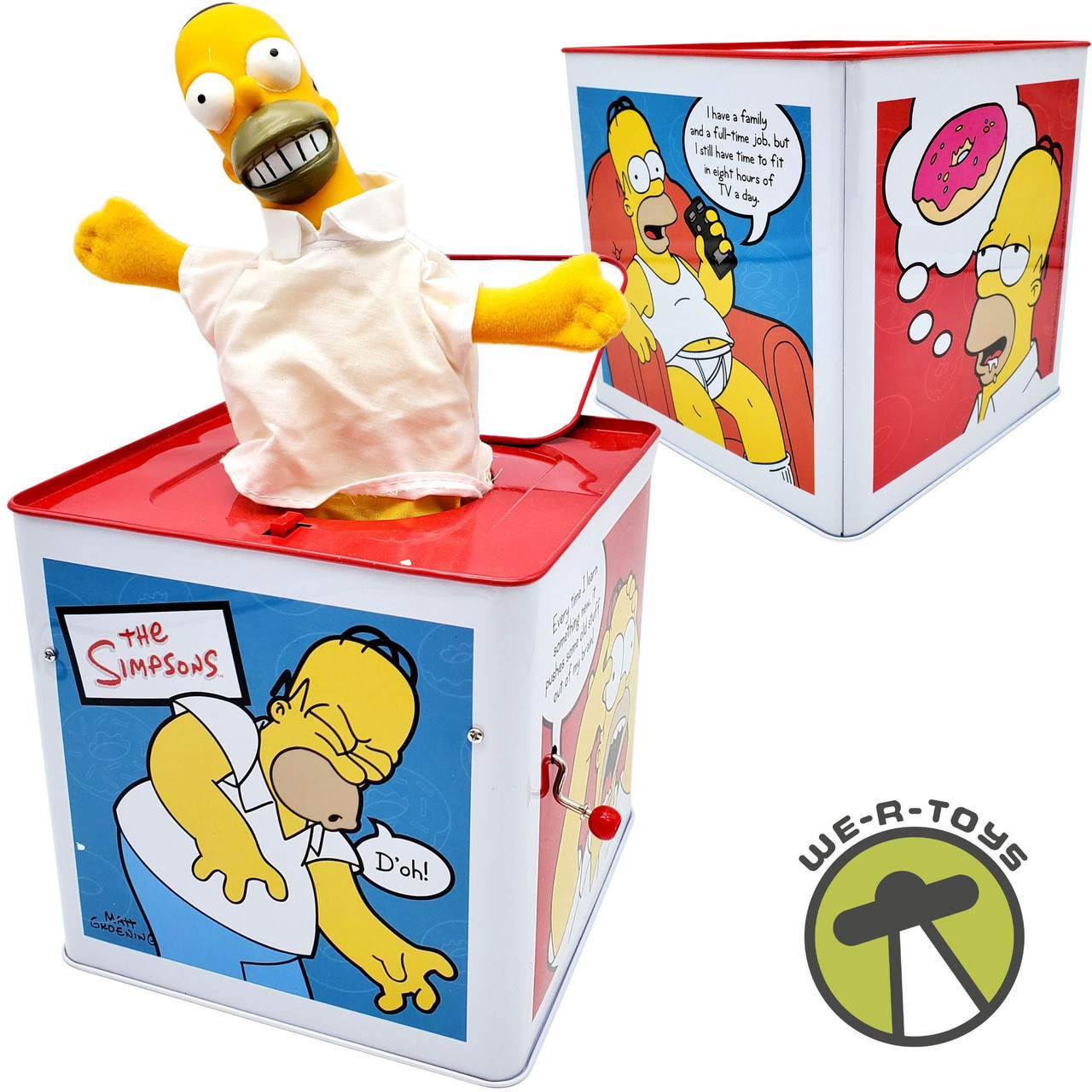 The Simpsons ホーマー フィギュア 2003 FOX 箱付き The Simpsons Homer Tin Jack in the Box with Musical Crank NECA