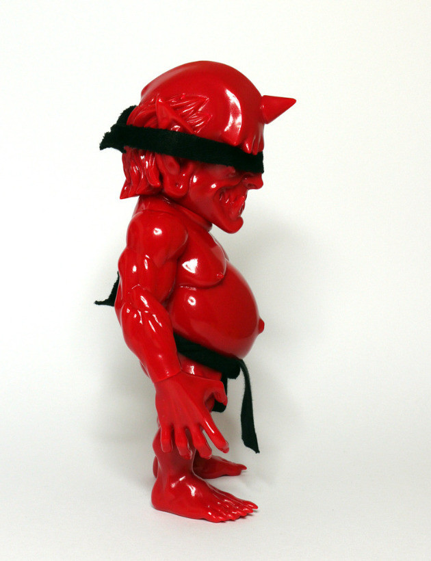 Debris Japan Sofubi Version Red Kaiju Vinyl Figure 2013 Restore