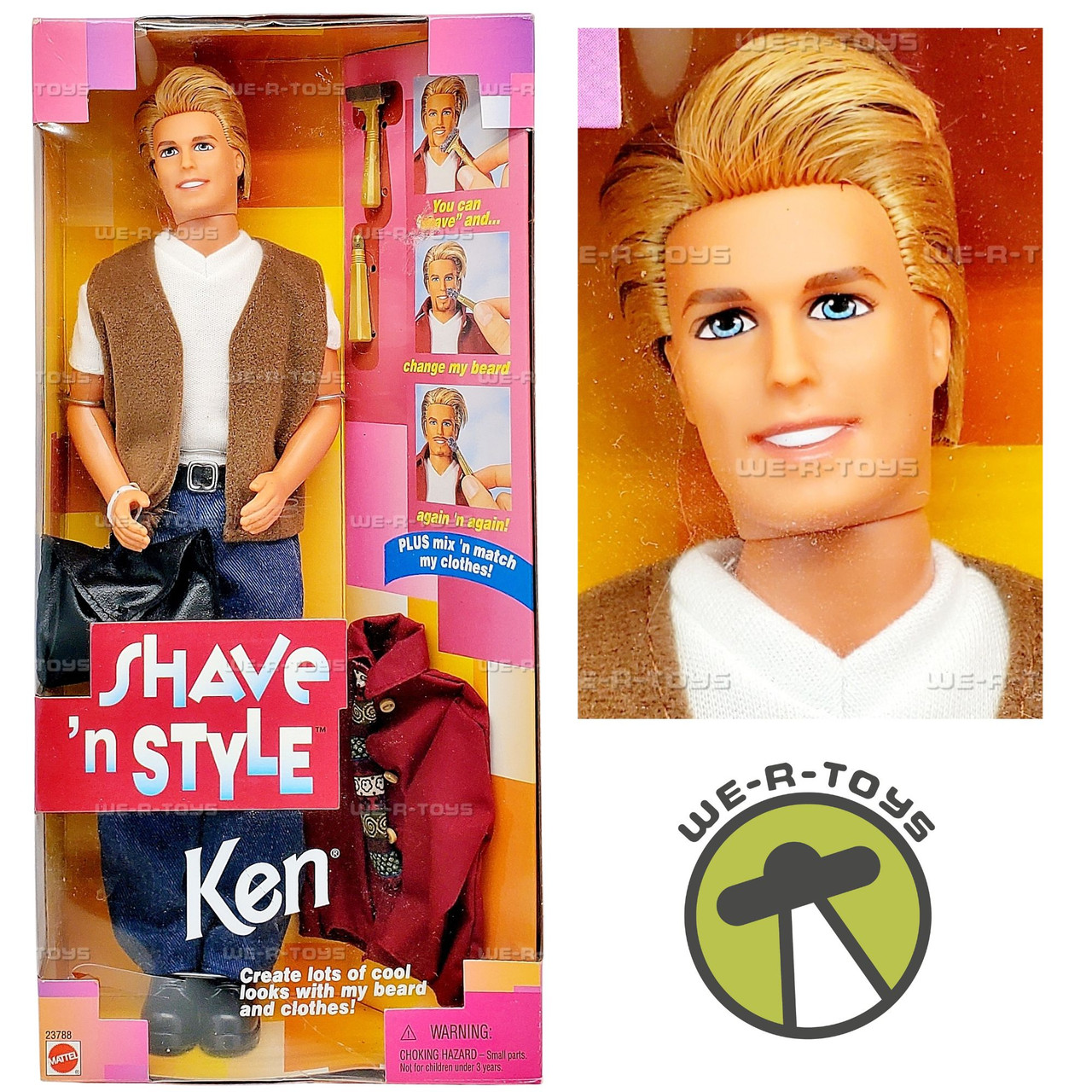 Barbie Shave 'n Style Ken Doll 1999 Mattel No. 23788 - We-R-Toys