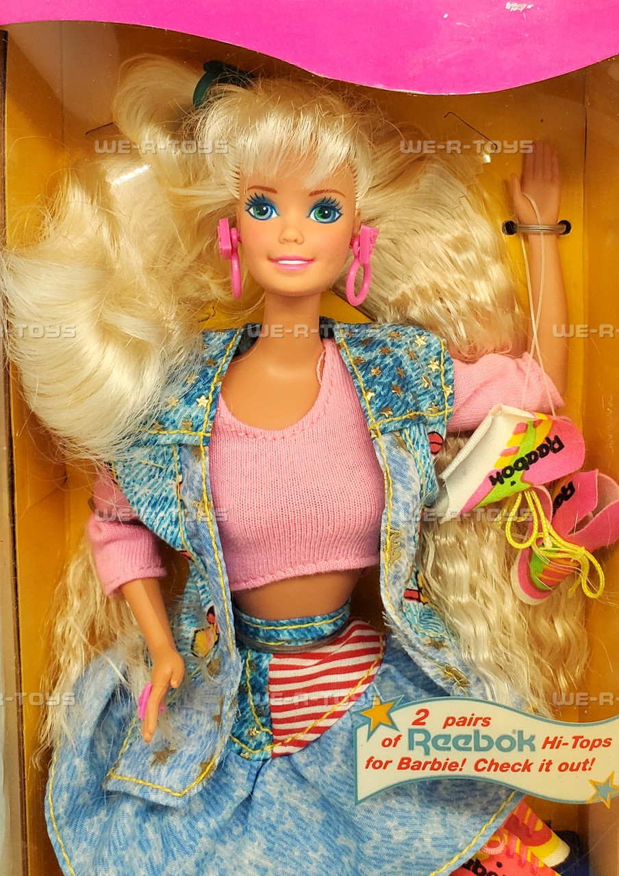 All American Barbie Doll Reebok Edition 1990 Mattel 9423 NRFB - We
