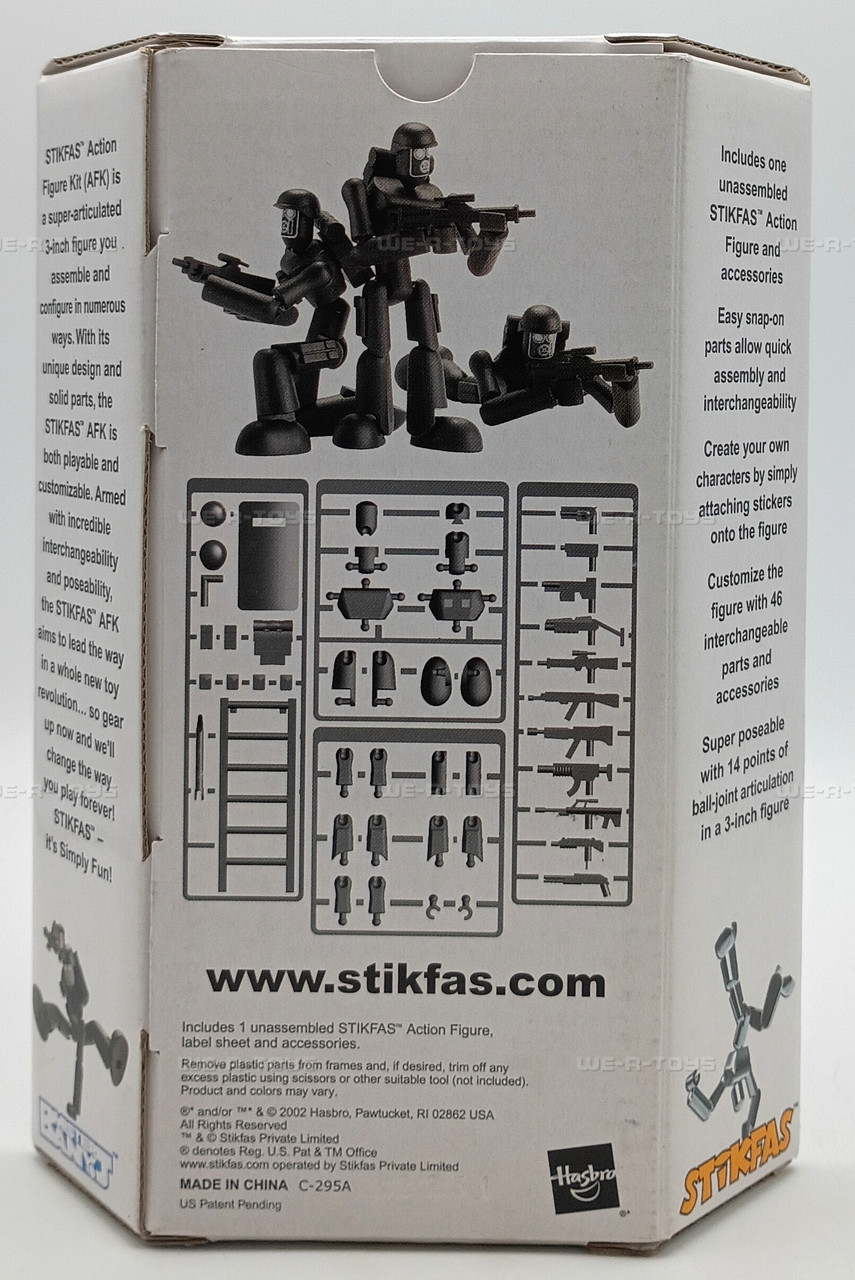 Stikfas Alpha Male Military Black Action Figure Model Kit 2002