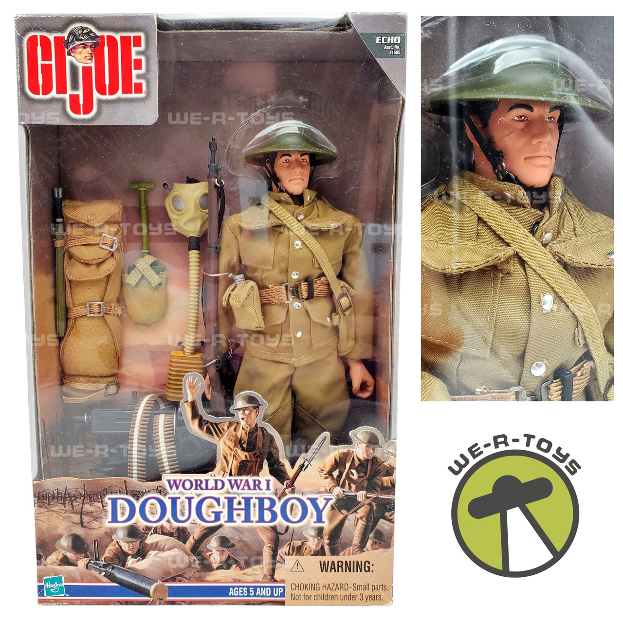 G.I. Joe WWI Doughboy Action Figure Dark Hair Echo Hasbro 1999 No