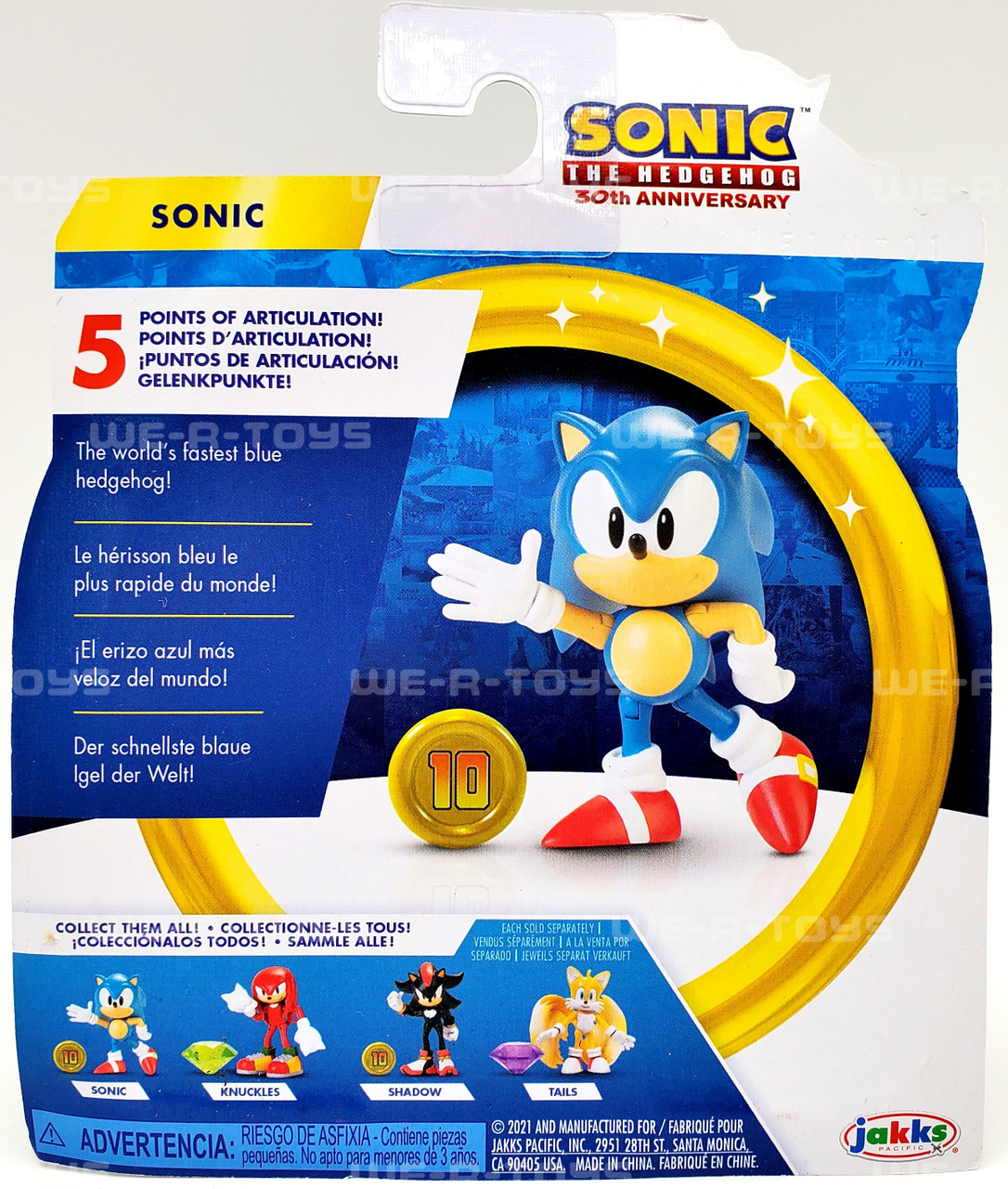 Sonic the Hedgehog 30th Anniversary Sonic with Coin Figure