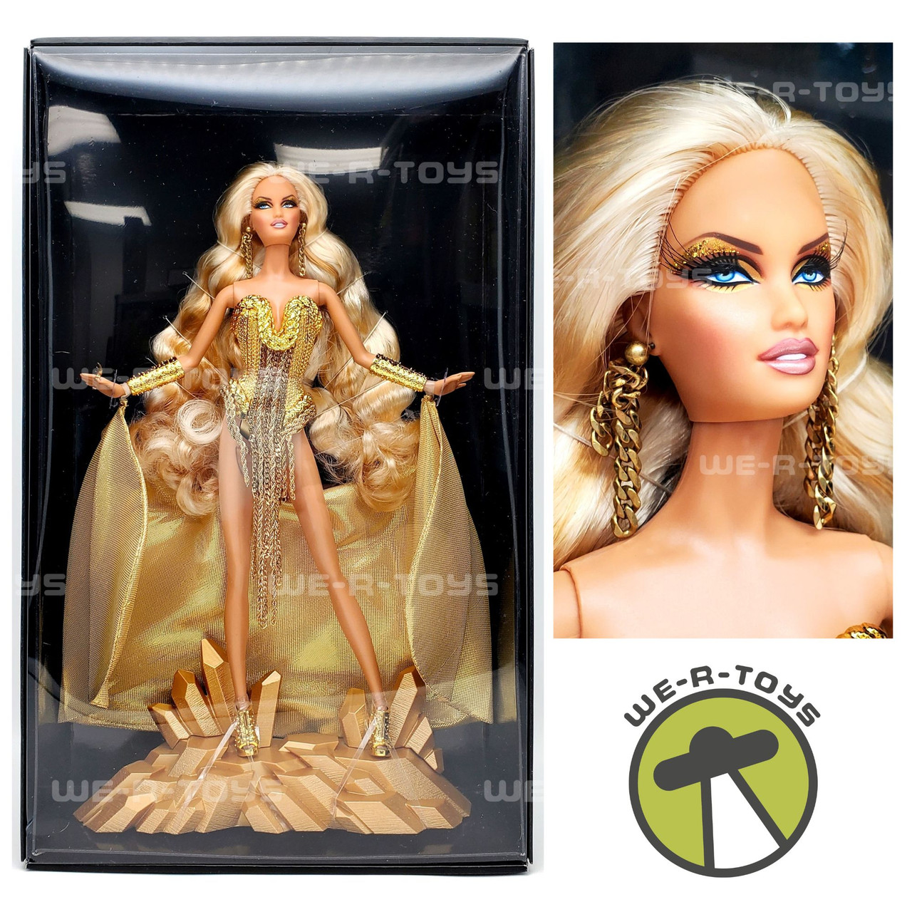 Barbie Collector The Blonds Blond Gold Label Barbie Doll and Stand Mattel  NRFB