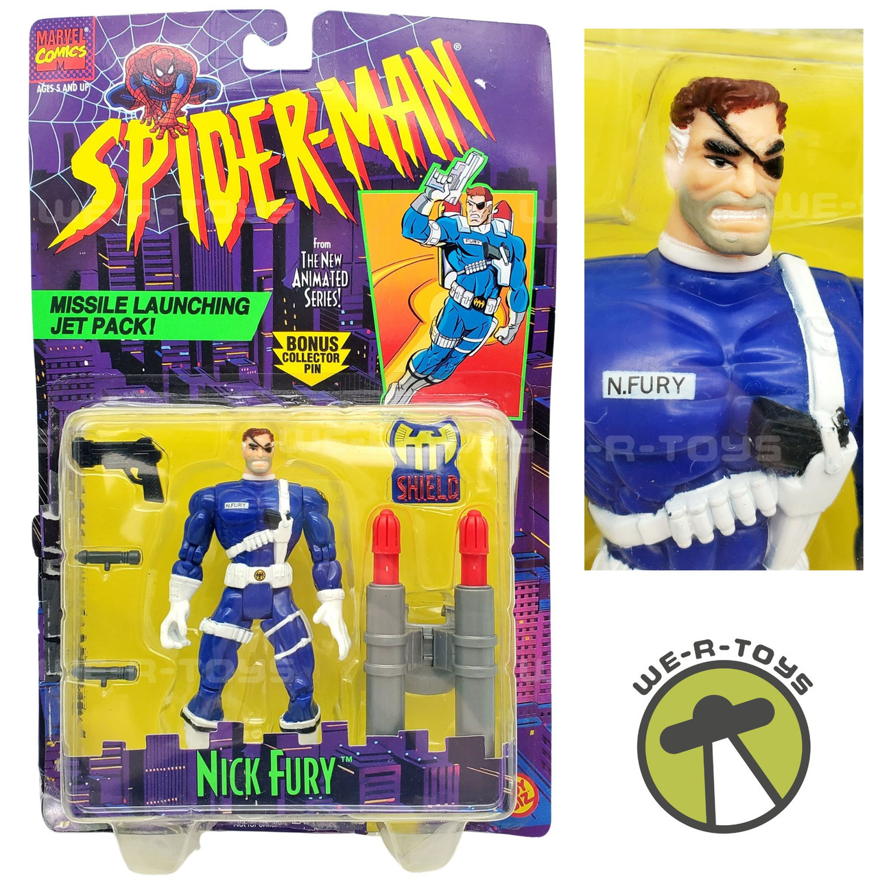 Spider-Man The Animated Series Nick Fury Action Figure 1994 Toy