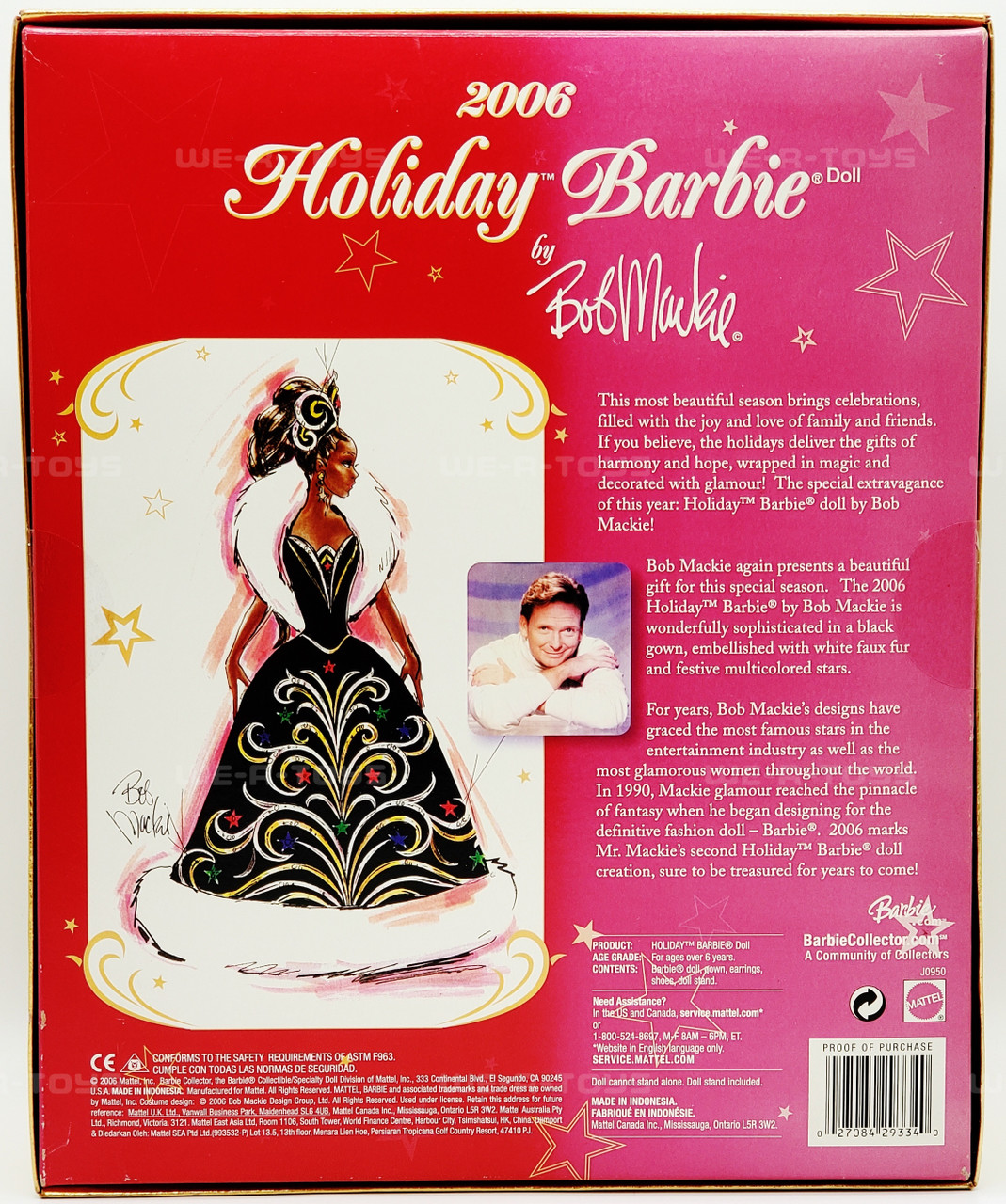 2006 Holiday Barbie Doll by Bob Mackie African American Mattel No