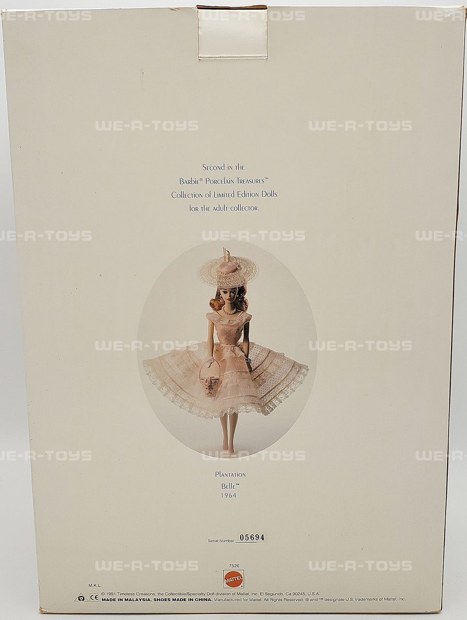 Barbie Plantation Belle Porcelain Treasures Collection Doll Mattel