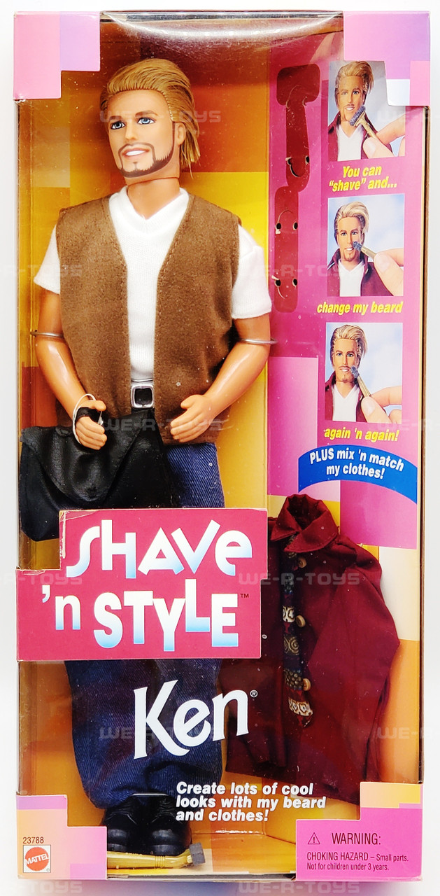 Barbie Shave 'n Style Ken Doll 1999 Mattel #23788 NRFB