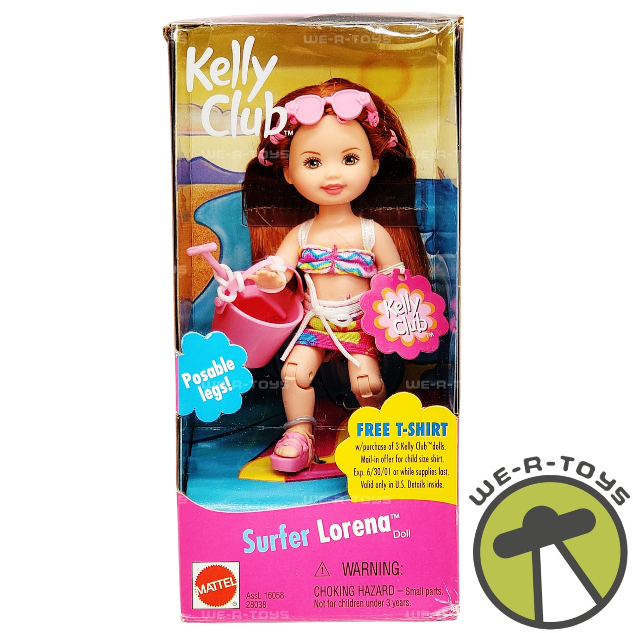 Barbie Kelly Club Surfer Lorena Doll Redhead 2000 Mattel No. 28038