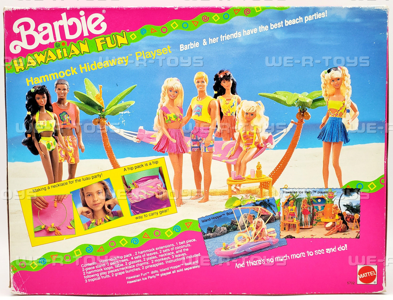 Barbie Hawaiian Fun Hammock Hideaway Playset #5702 Mattel 1990 NEW