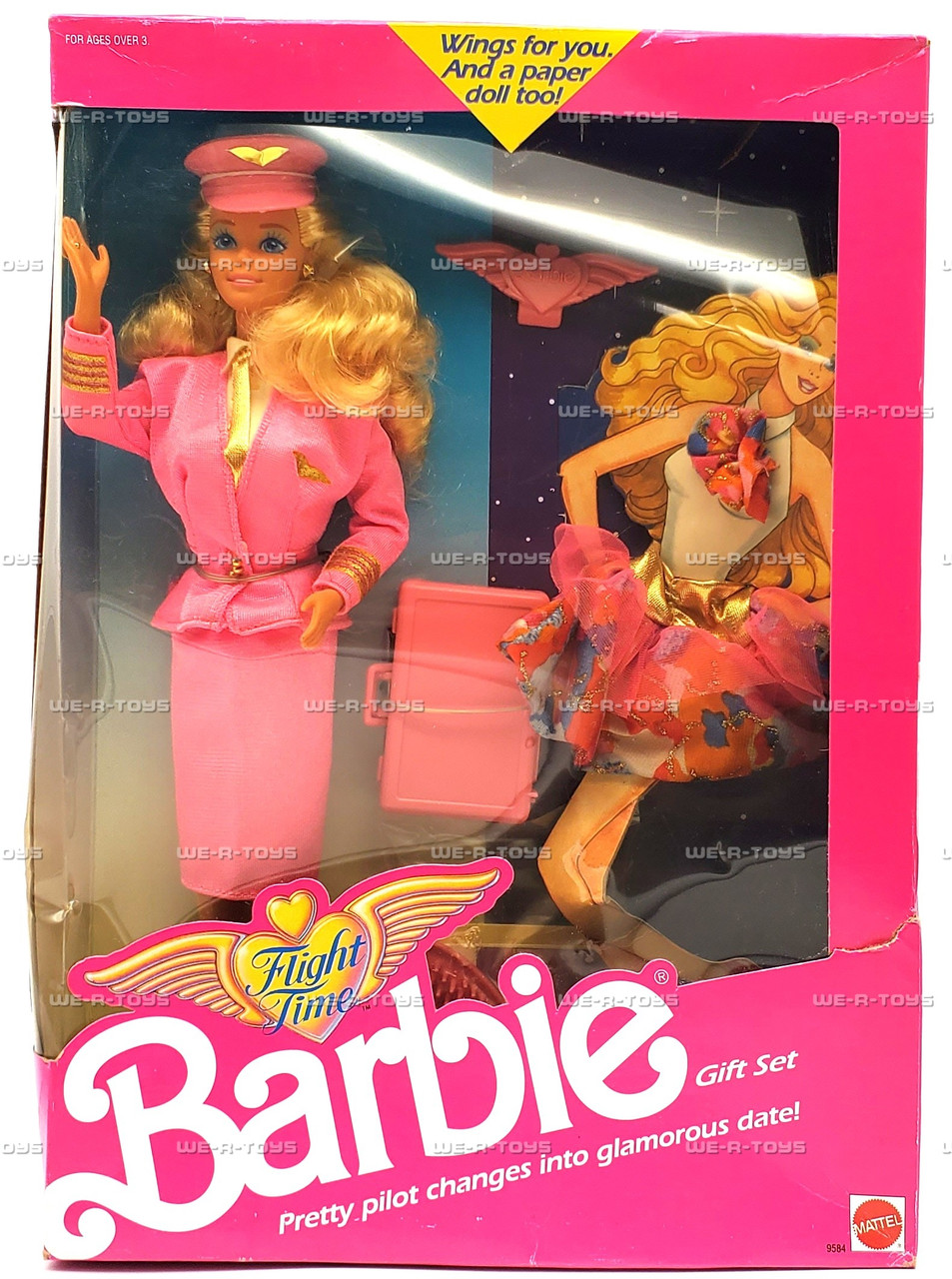 Barbie Flight Time Doll Gift Set with Suitcase and Outfit 1989