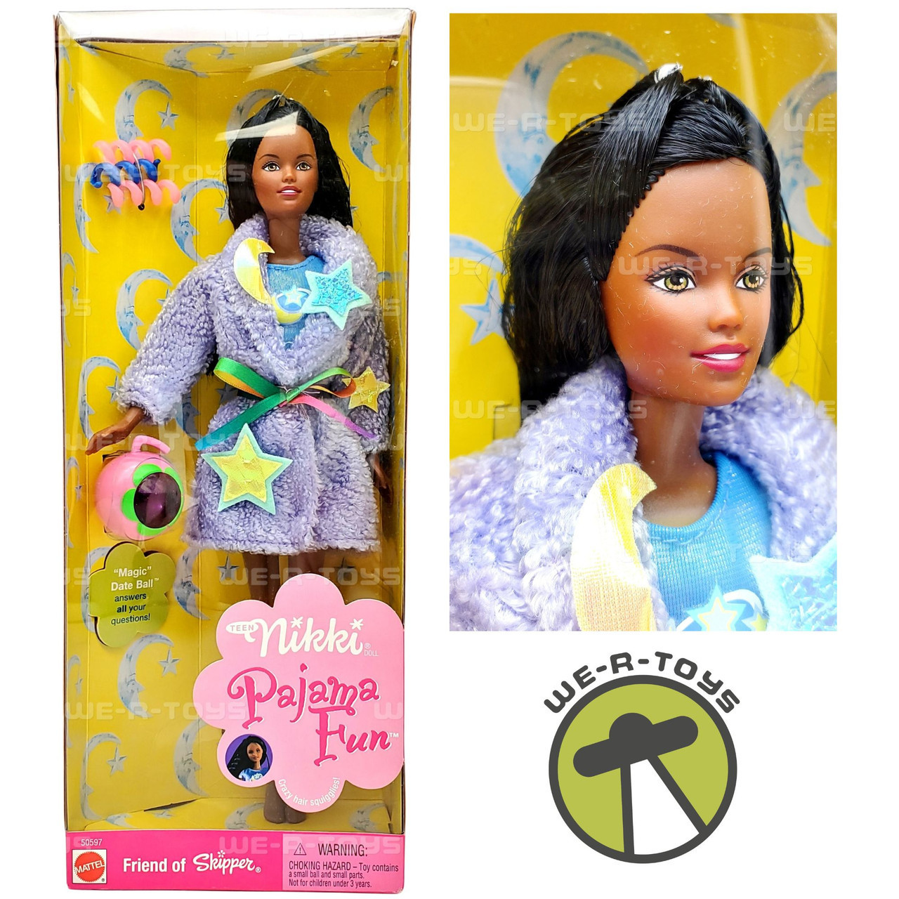 Barbie Pajama Fun Nikki Doll Friend of Skipper African American 2000 Mattel  NRFB