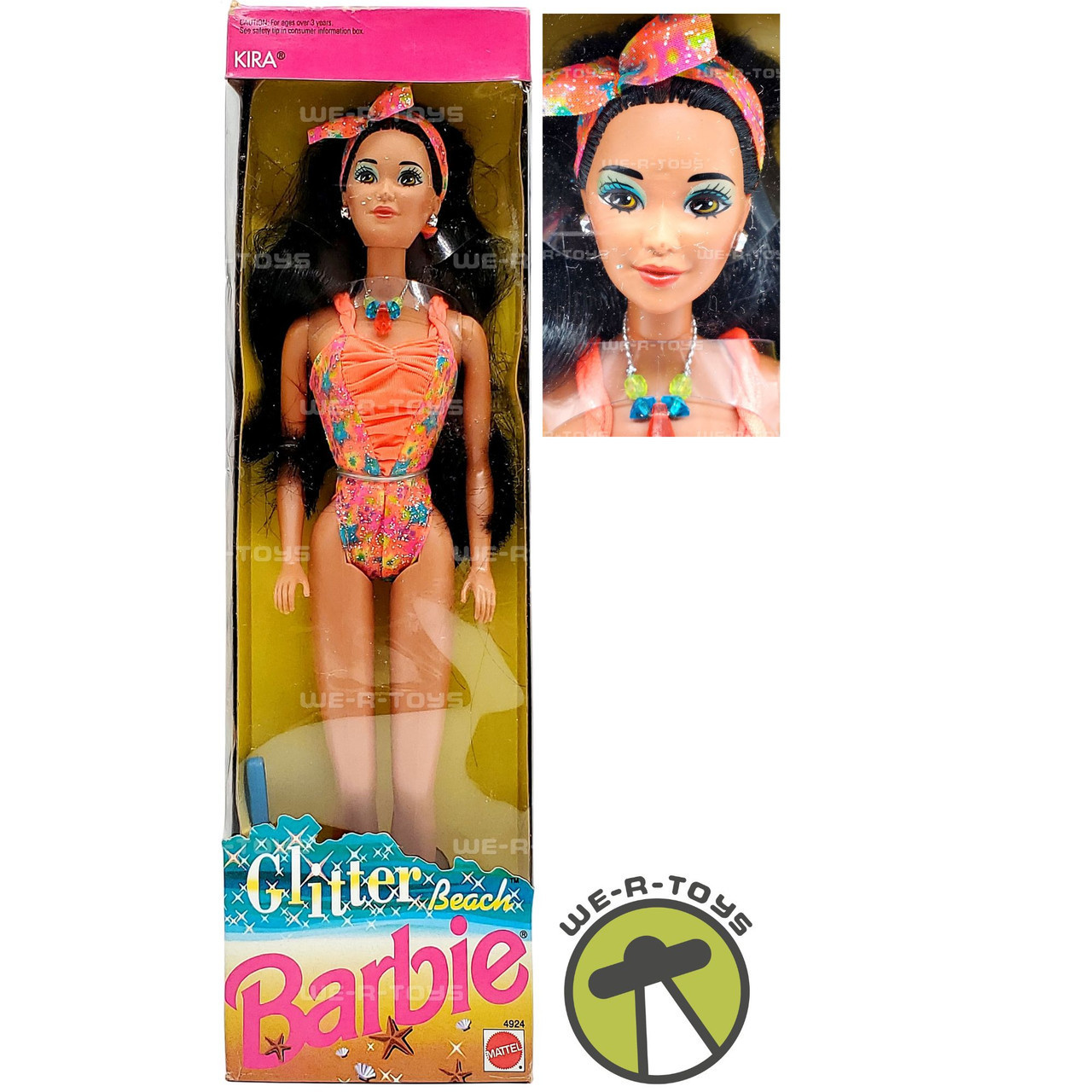 Glitter Beach Kira Barbie Doll 1992 Mattel 4924 New in Box - We-R-Toys