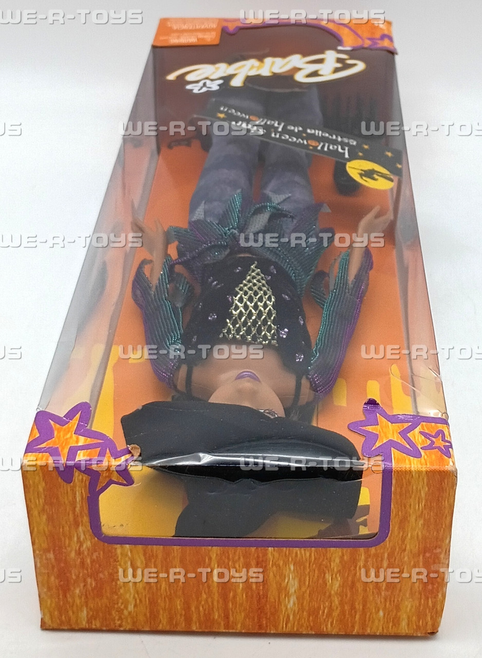 Halloween Star Barbie Doll African American In Witch Hat 2005