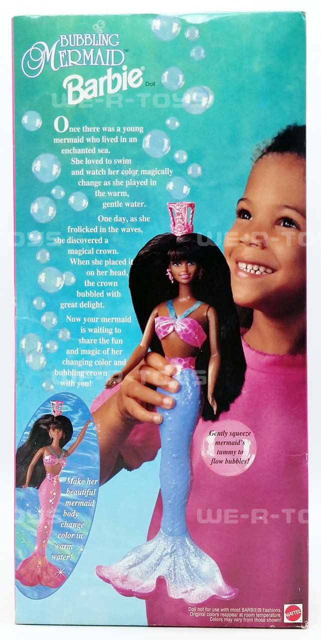 Bubbling Mermaid Barbie African American AA 1996 Mattel #16132