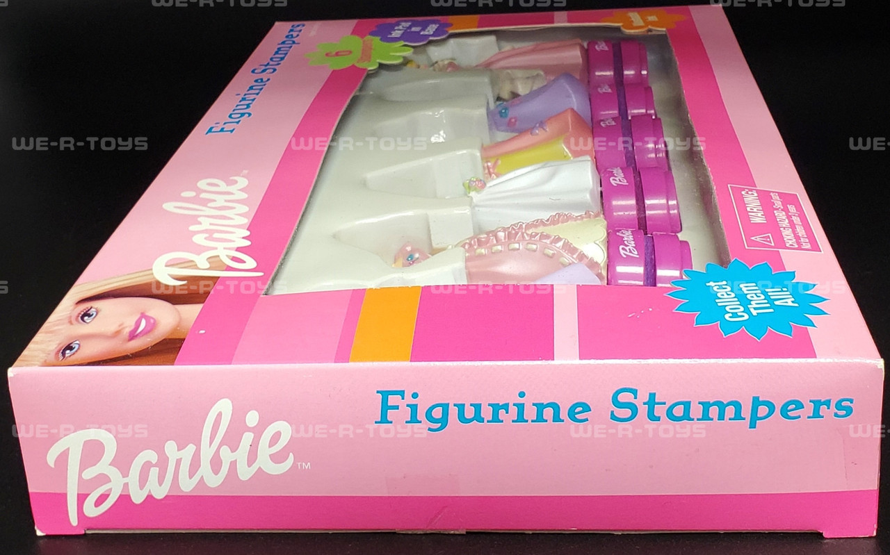 Barbie Figurine Stampers Set of 6 and Ink Pad in Base 1999 Tara Toy Corp  NRFB