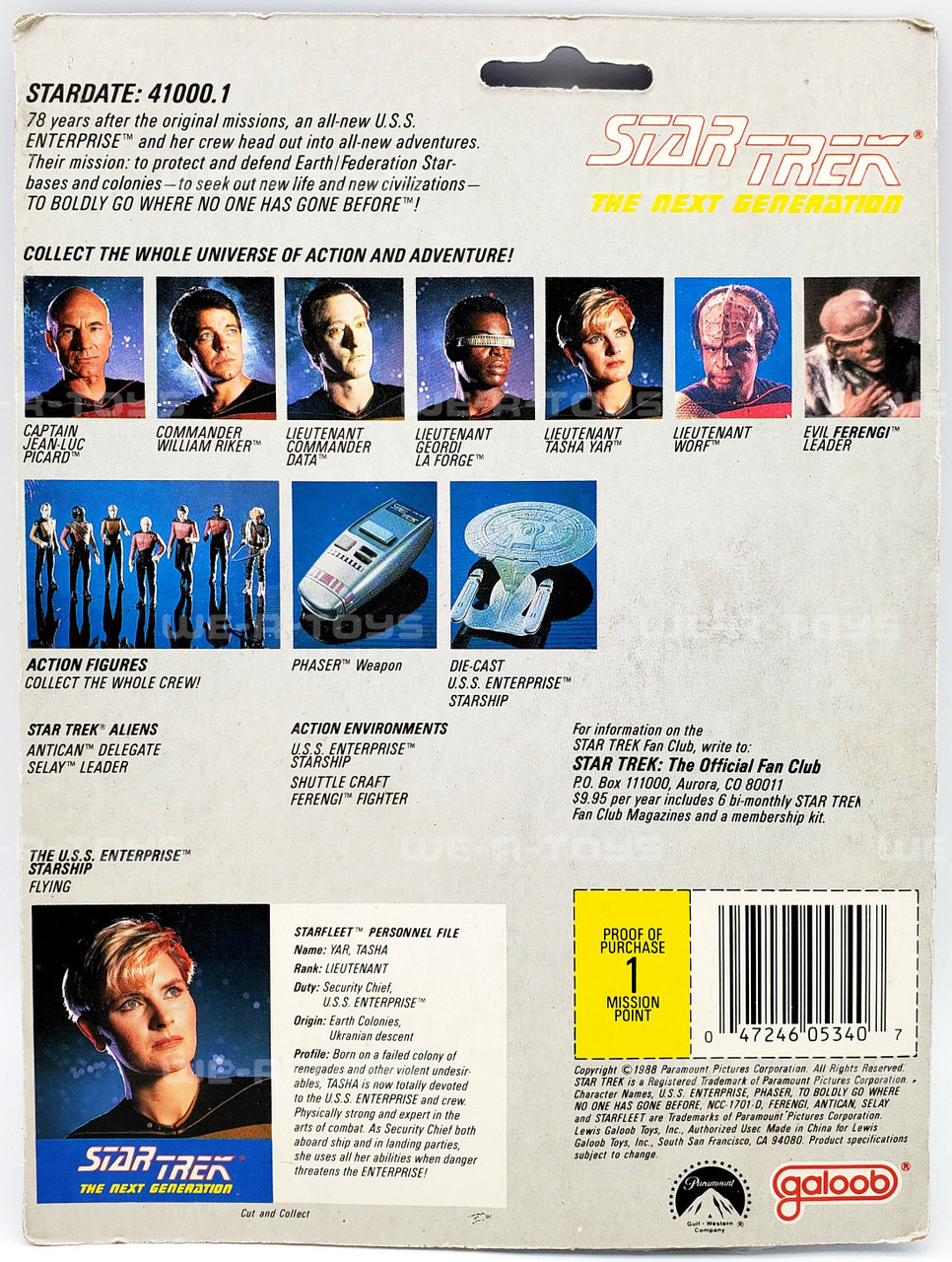 Star Trek The Next Generation Lt. Tasha Yar Security Chief