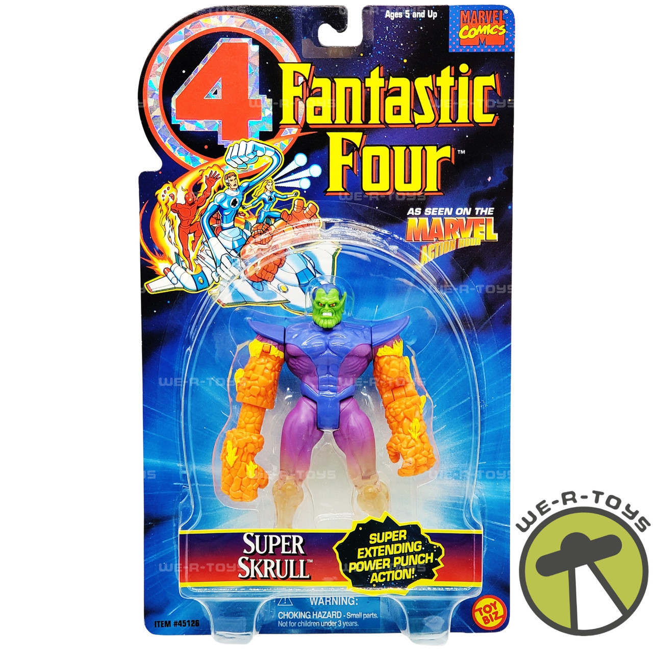 Marvel Comics Fantastic Four Super Skrull Action Figure 1995 Toy Biz ...