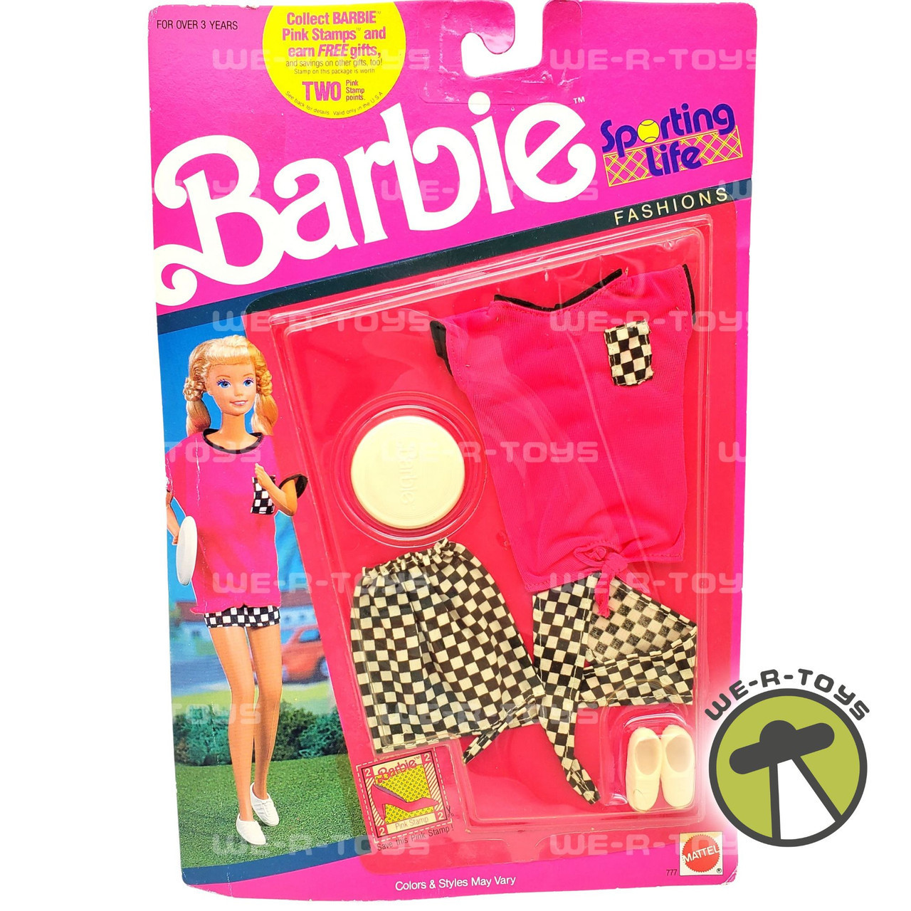 Barbie Sporting Life Fashions Checkered Outfit and Shoes #777