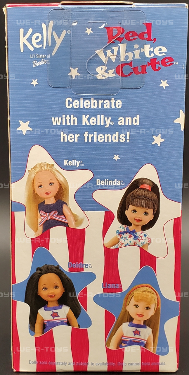 Barbie Kelly Doll Red, White & Cute Liana Friend of Kelly 2003 Mattel B2996  NRFB