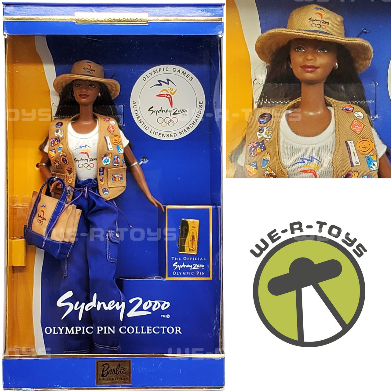 Barbie Sydney 2000 Olympic Pin Collector African American Doll