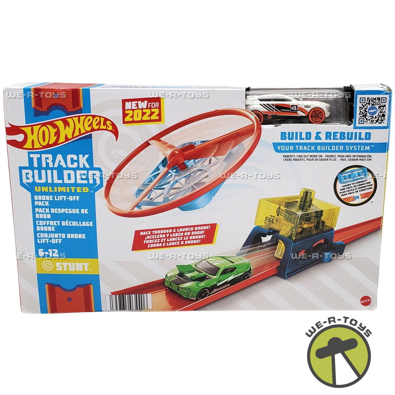 Hot Wheels Track Builder Playset Drone Lift-Off Pack 2021 Mattel