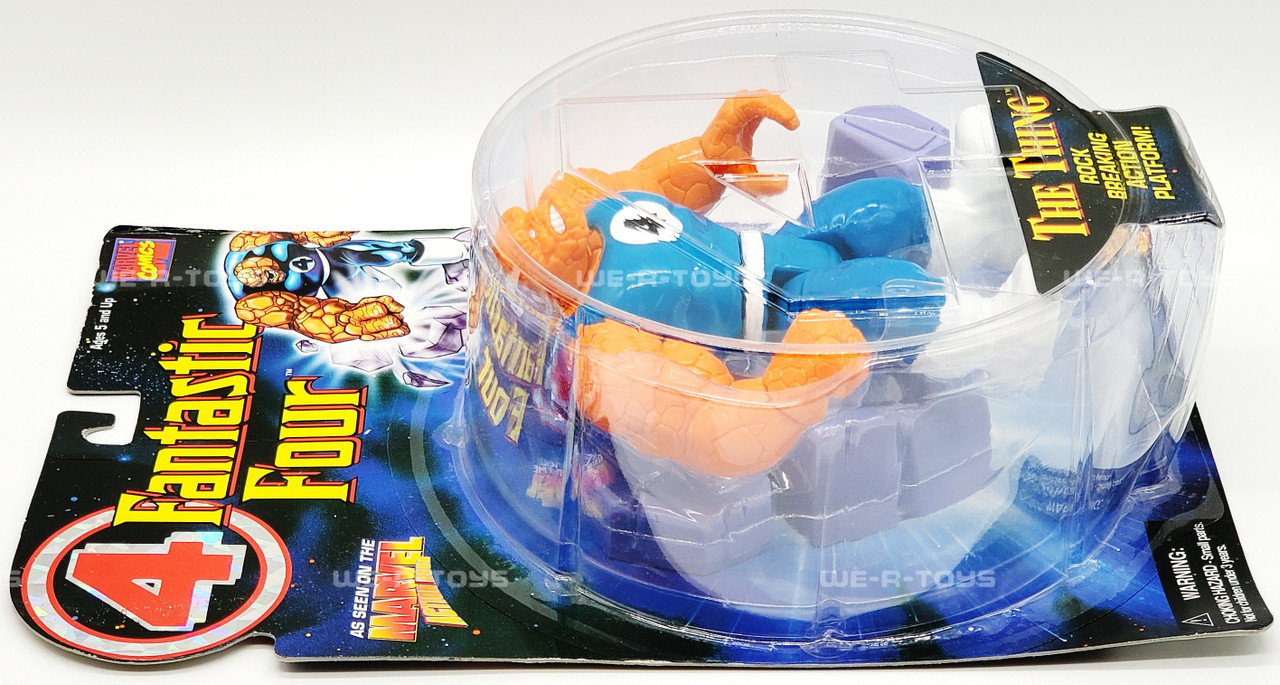 Marvel Comics Fantastic Four The Thing With Rock Breaking Action