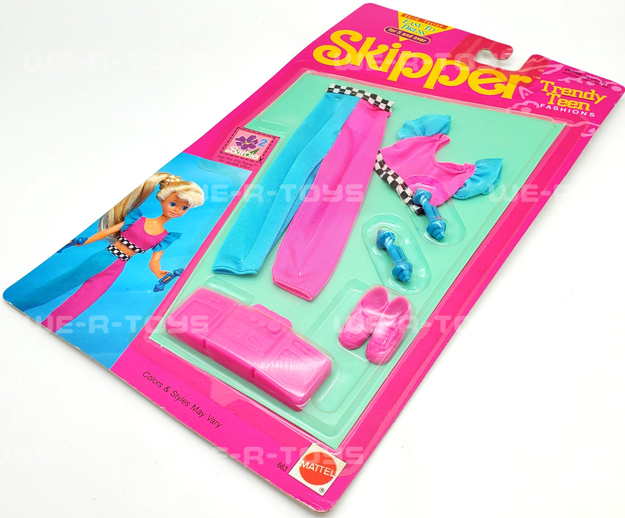Barbie Fashions for Skipper Trendy Teen Blue and Pink